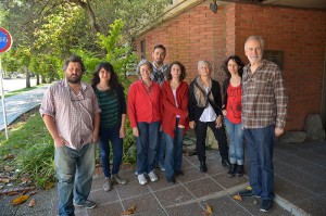 De izq. a der.: Augusto Tessone, Dra. Romina Sanci, Estela Ducós, Nazareno Piperissa, Celeste Samec, Cristina Dapeña, Violeta Killian Galván, Héctor Panarello.