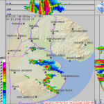Imagen del radar meteorológico del SMN ubicado en Ezeiza. Imagen: cortesía SMN