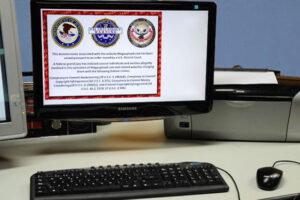 La página de Megaupload bloqueda por el FBI. Foto: Juan Pablo Vittori