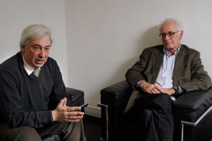 Héctor Targovnik y Víctor Penchaszadeh. Foto: Diana Martinez Llaser. CePro-EXACTAS