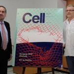 El investigador Gabriel Rabinovich y su equipo, junto al Ministro Lino Barañao, presentaron los resultados del trabajo recientemente publicado en la revista cientìfica Cell.