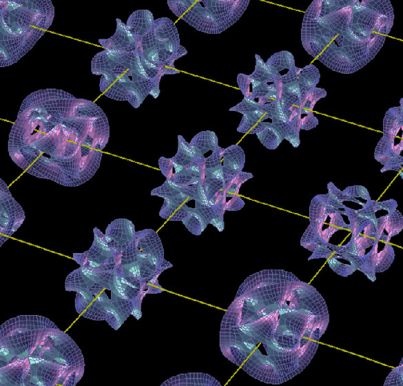 En un universo de dos dimensiones planas y dos compactas cada punto del plano se extiende en dos dimensiones ‘compactificadas’.
